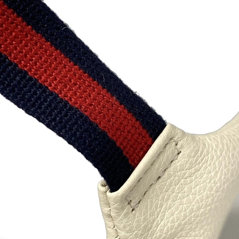 Gucci Waist Pouch Print Small Belt Bag 527792 White Leather