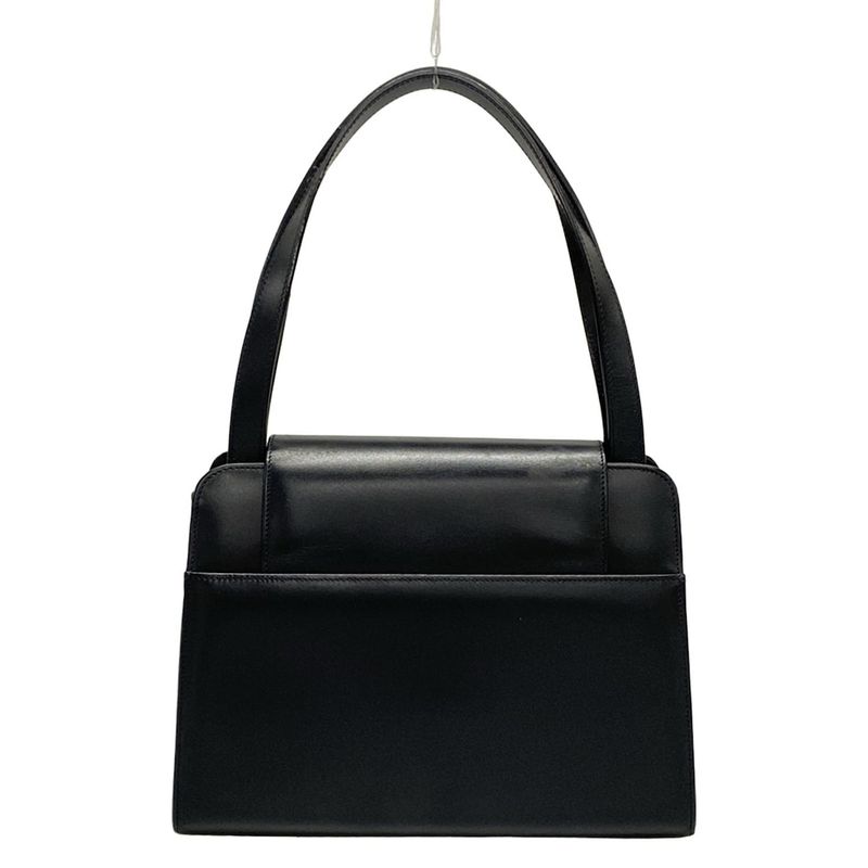 Cartier Handbag Sapphire Line Black Leather