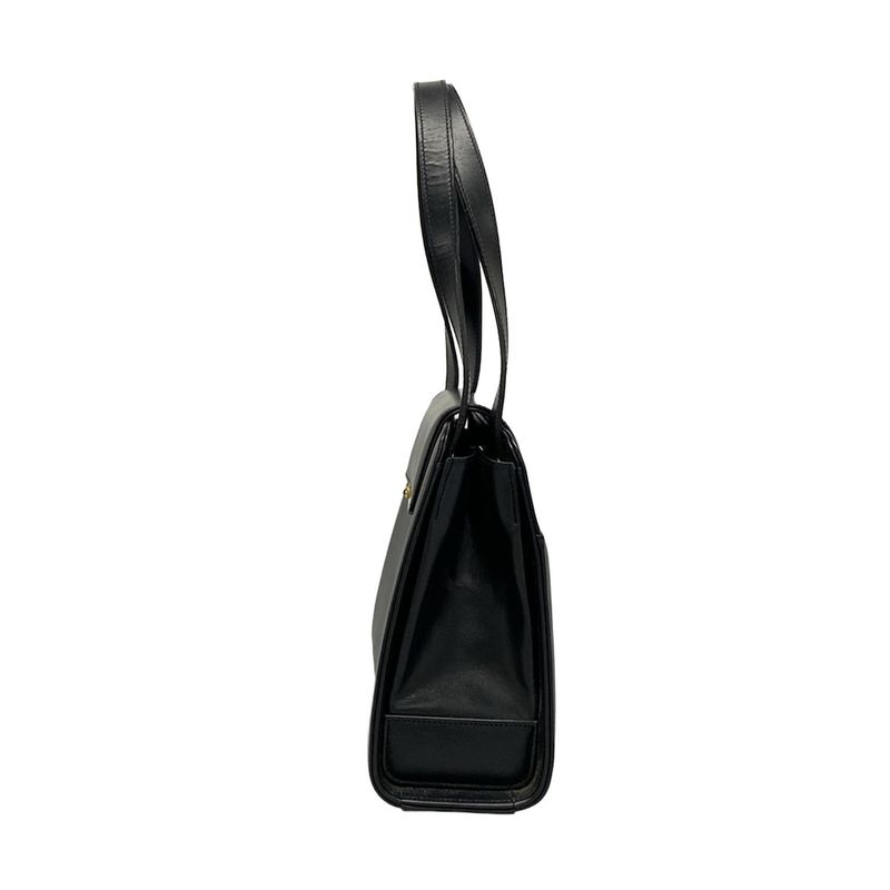 Cartier Handbag Sapphire Line Black Leather