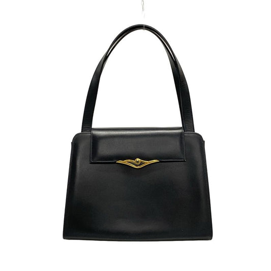 Cartier Handbag Sapphire Line Black Leather