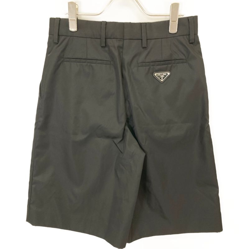 Prada 22 Years Re-nylon Half Pants 22y884 Triangle Plate 38