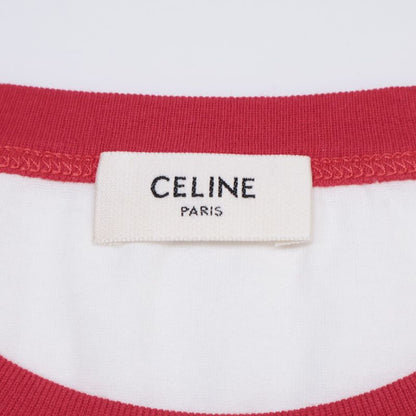 Celine Beautiful  Genuine 2x58b671q Triomphe Logo Short Sleeve T-shirt S