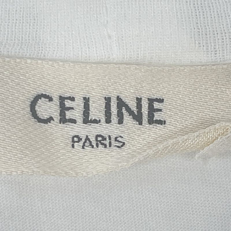 Celine X237370e White Logo Print T-shirt XS