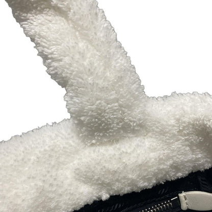 Prada Tote Bag Terry Mini Tote Bag 1bg447 White And Black