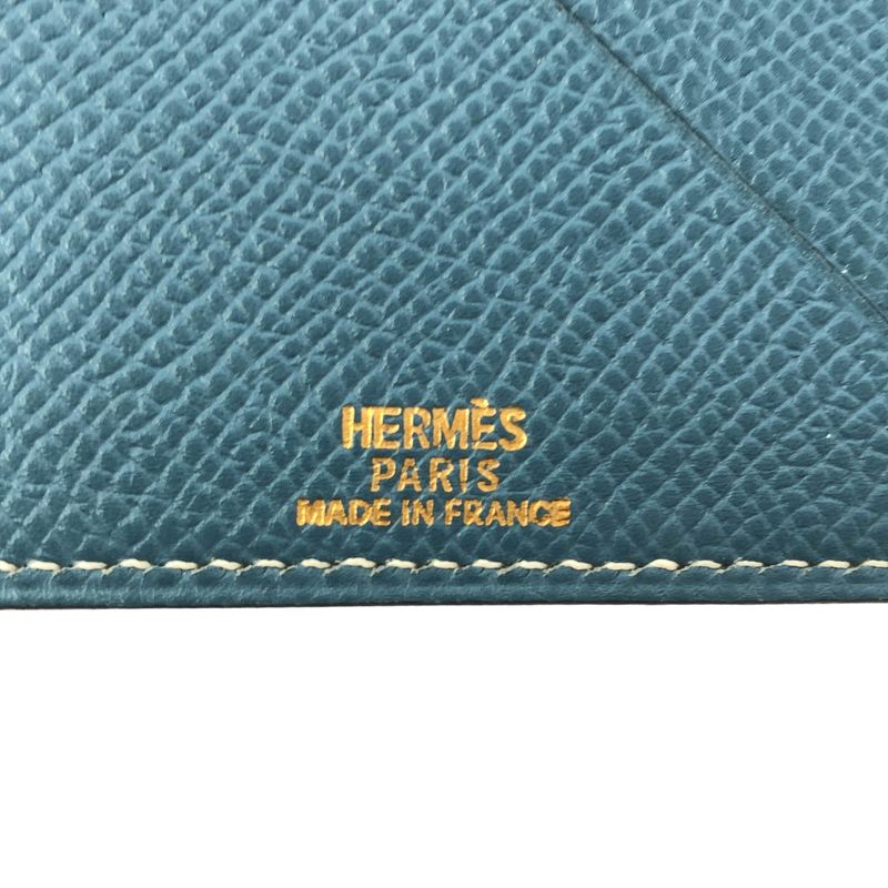 Hermes - Agenda Vision Leather Book Cabas - Light Blue