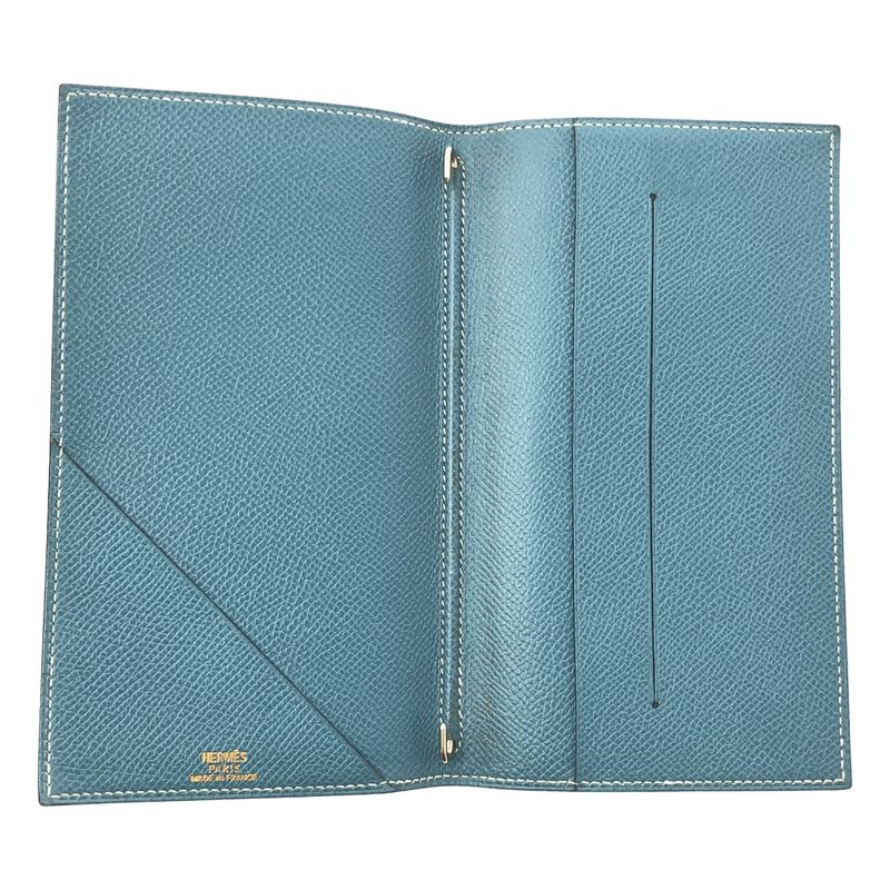 Hermes - Agenda Vision Leather Book Cabas - Light Blue