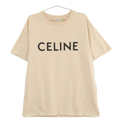 Celine Beige 2x681671q Cotton Logo Short Sleeve T-shirt XS