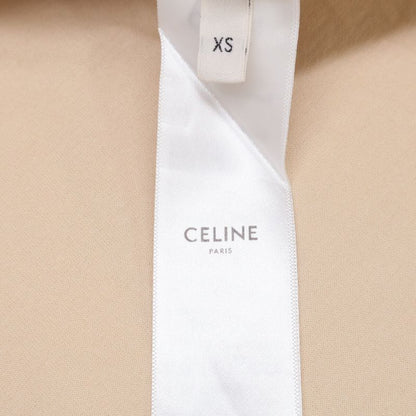 Celine Beige 2x681671q Cotton Logo Short Sleeve T-shirt XS
