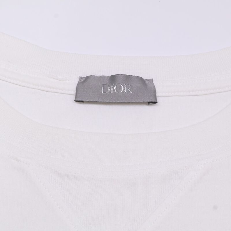 DIOR White Front Logo Short-sleeved T-shirt M