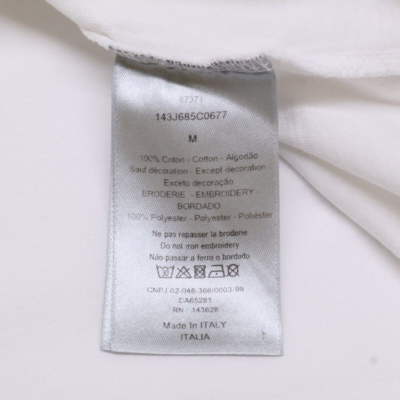 DIOR White Front Logo Short-sleeved T-shirt M