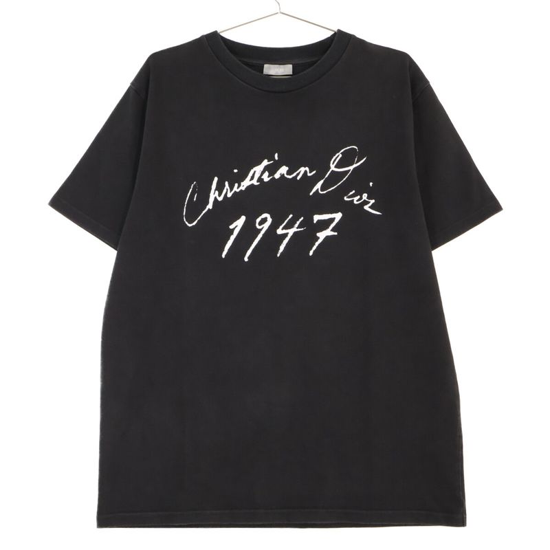 DIOR Black 1947 Handtrue T-shirt L