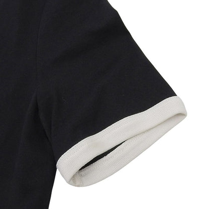 Celine Beautiful Celine Paris Cotton Ringer T-shirt Top Women's Black White XS