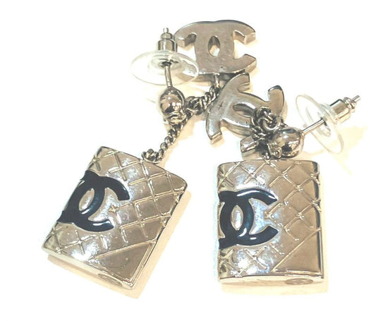 Chanel Cambon COCO Mark Line Earrings : Y3169