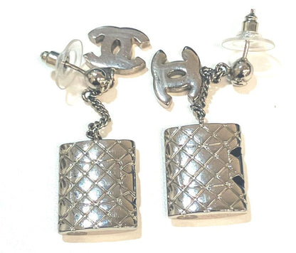 Chanel Cambon COCO Mark Line Earrings : Y3169