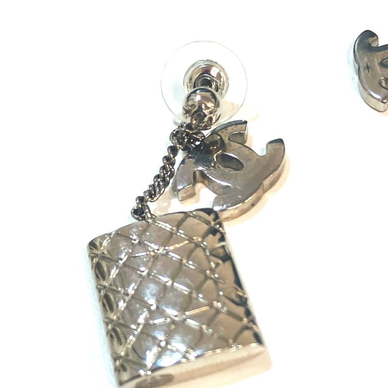 Chanel Cambon COCO Mark Line Earrings : Y3169