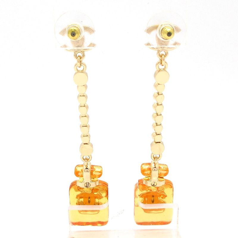 Chanel Earrings Coco Mark Gold And Orange Star / Perfume