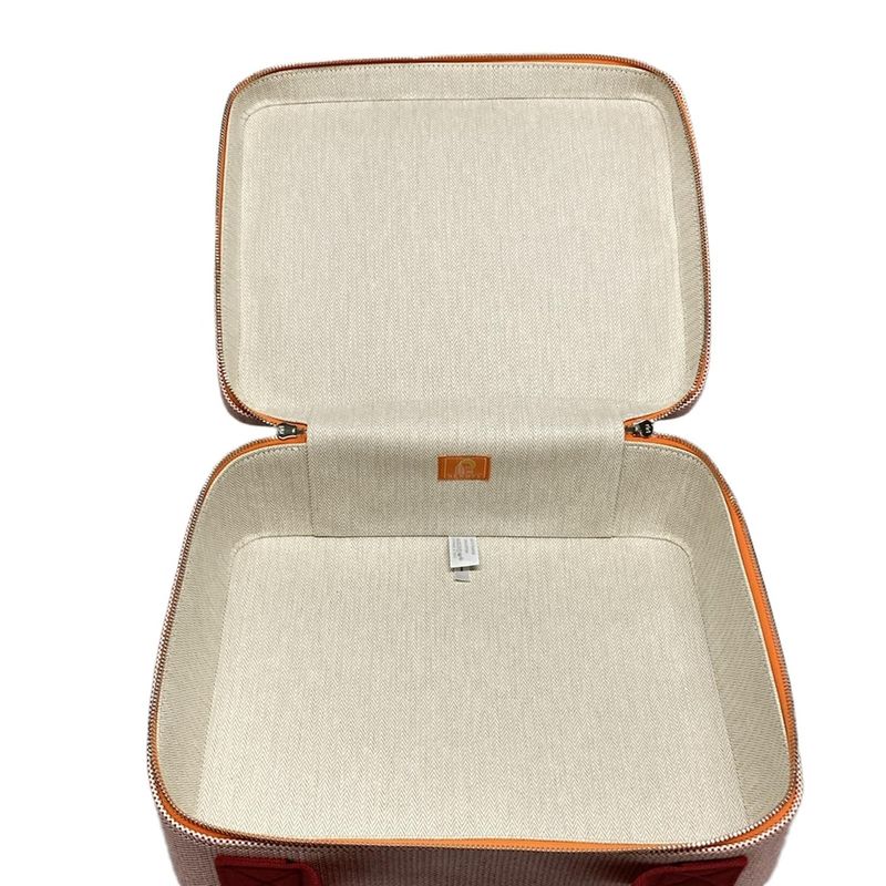 Hermes Vanity Bag Vanity Case Cabasin Orange And Raspberry Silver Hardware