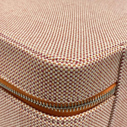 Hermes Vanity Bag Vanity Case Cabasin Orange And Raspberry Silver Hardware