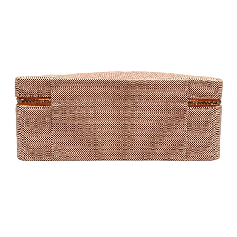 Hermes Vanity Bag Vanity Case Cabasin Orange And Raspberry Silver Hardware