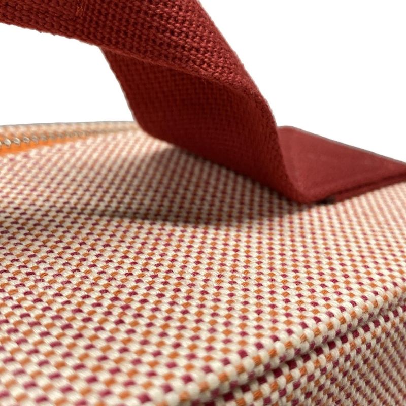 Hermes Vanity Bag Vanity Case Cabasin Orange And Raspberry Silver Hardware