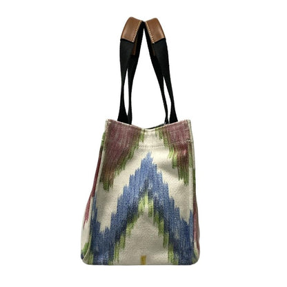 Loewe Tote Bag Pauraz Ibiza Ivory X Brown X Multi Beaded Leather