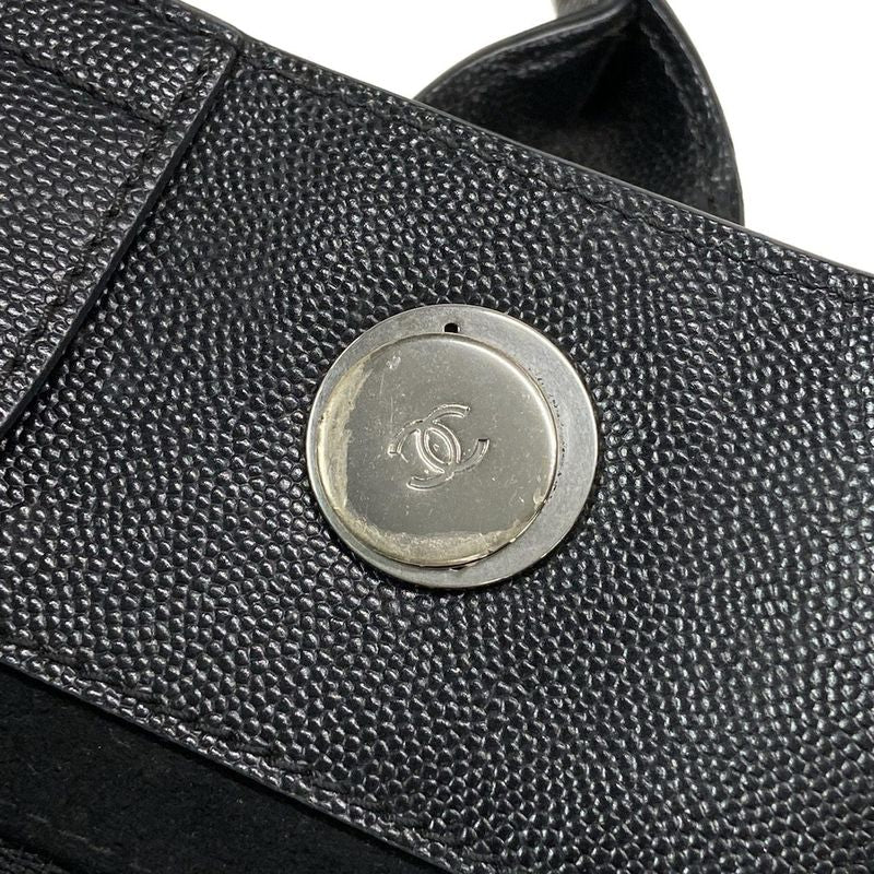 Chanel Tote Bag Deauville Line Black 2way/chain Shoulder/studded