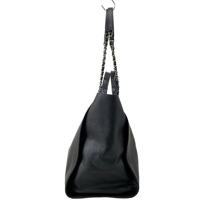 Chanel Tote Bag Deauville Line Black 2way/chain Shoulder/studded