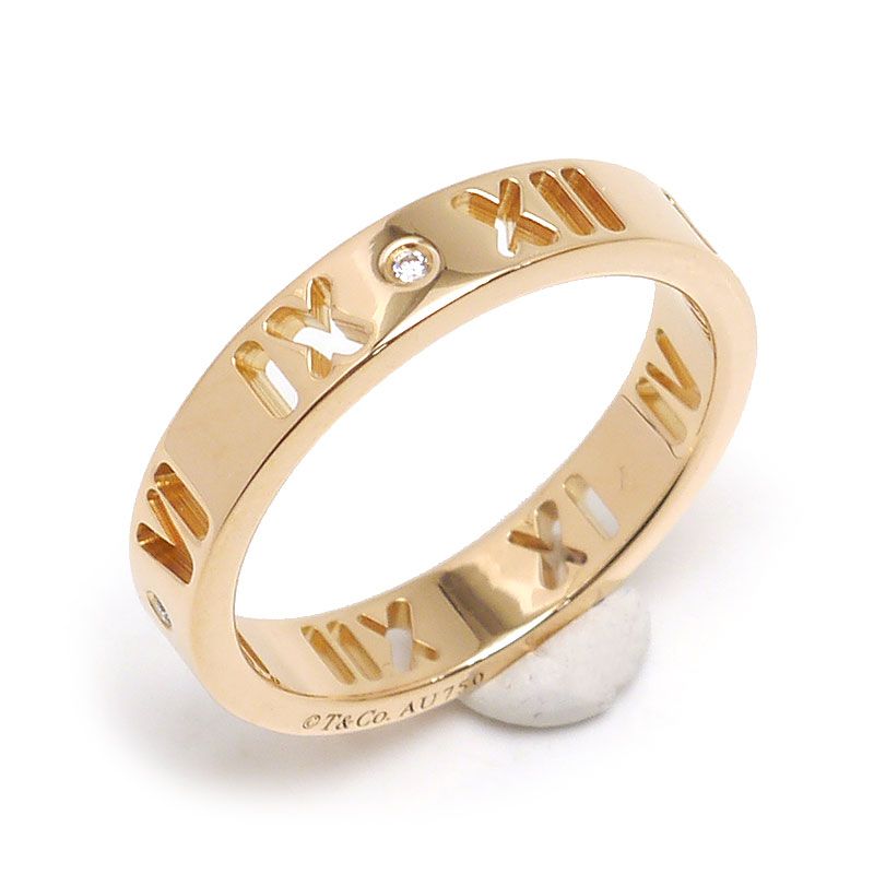 Tiffany & Co Atlas Earrings De Diamond Ring Approx 8.5 750pg