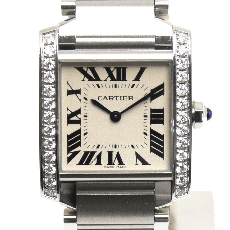 Cartier Tank Francaise MM Diamond Bezel W4ta0009