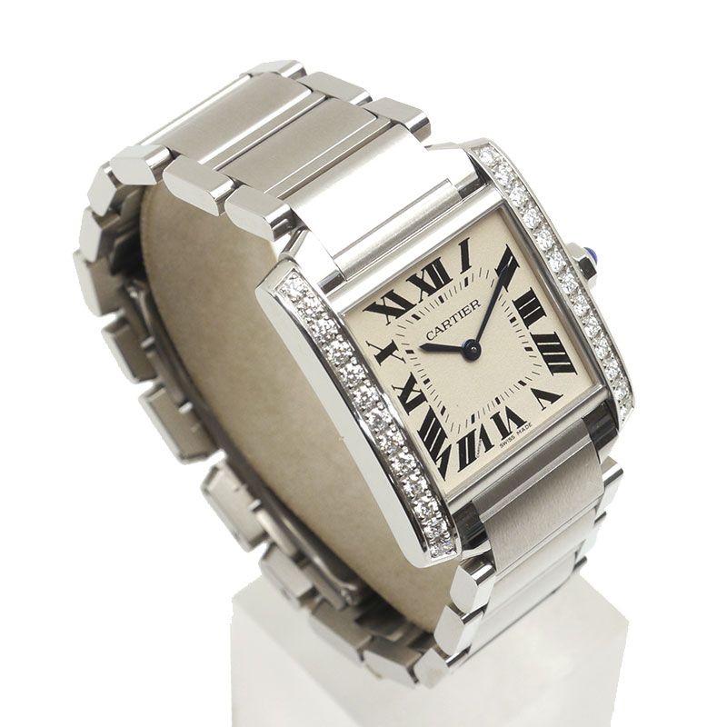 Cartier Tank Francaise MM Diamond Bezel W4ta0009