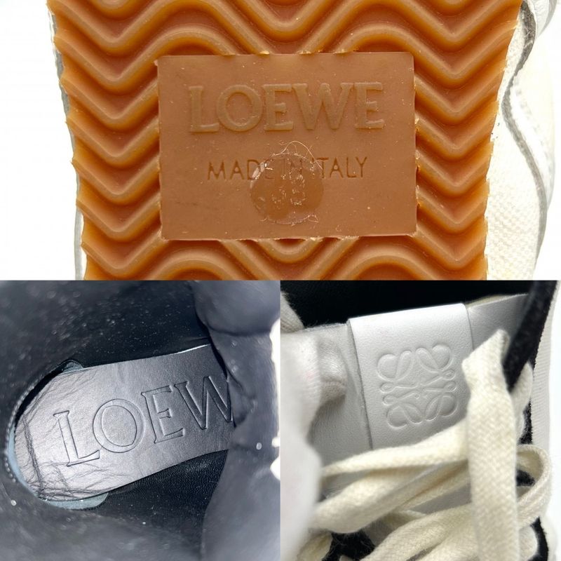 Loewe Sneakers Men's Ballet Runner High Cut Sneakers Anagram Shoes Loewe Canvas