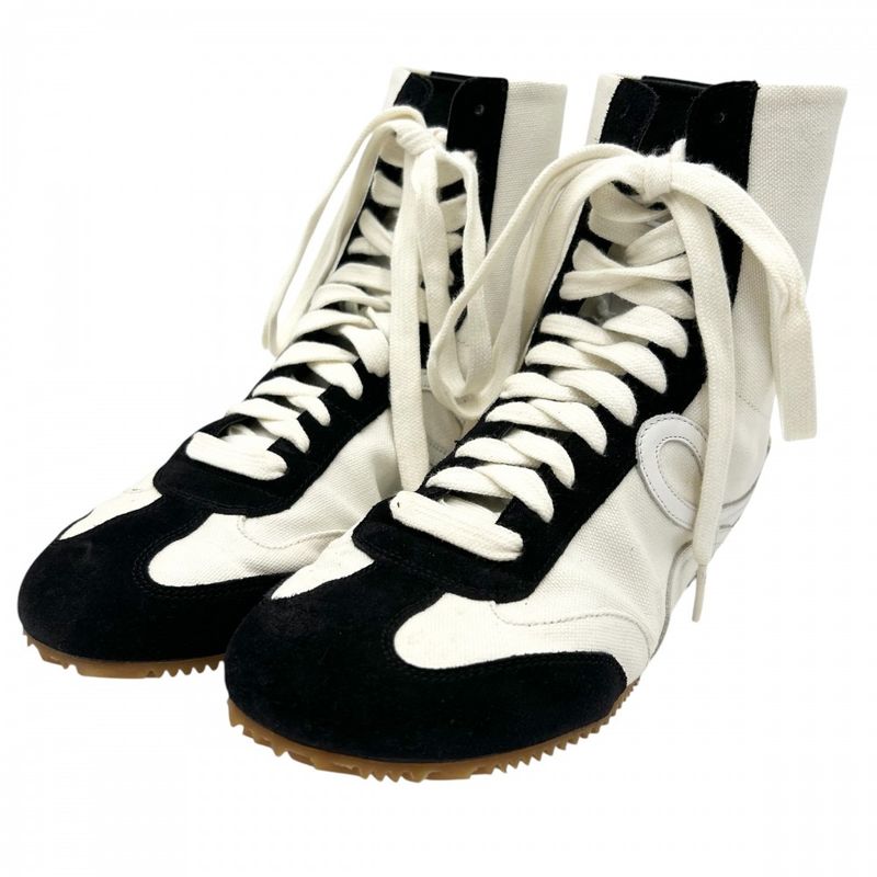 Loewe Sneakers Men's Ballet Runner High Cut Sneakers Anagram Shoes Loewe Canvas