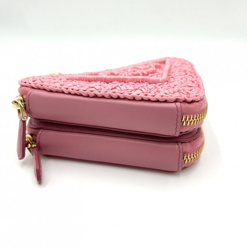 Prada Pouch Women Crochet Logo 2WAY Triangle Mini Shoulder Bag Mini Handbag Bag