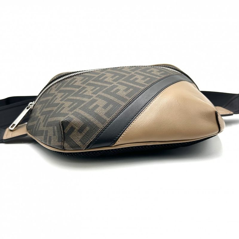 Fendi Body Bag Men's Zucca Diagonal Belt Bag Waist Pouch Bag Fendi 7va562 PVC