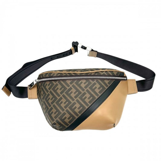 Fendi Body Bag Men's Zucca Diagonal Belt Bag Waist Pouch Bag Fendi 7va562 PVC