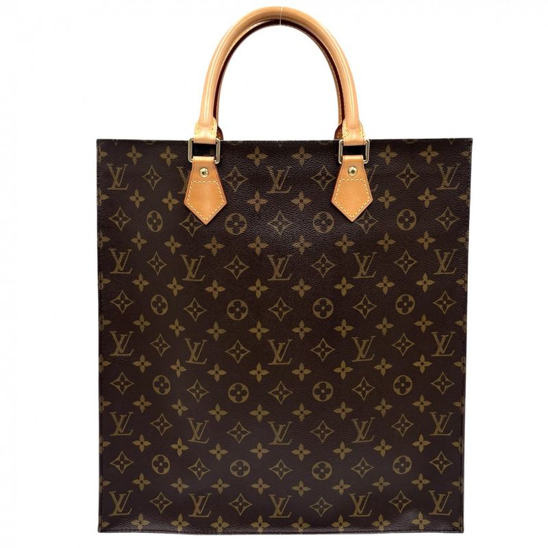 Louis Vuitton Tote Women's Monogram Sac Plat Handbag Business Bag Sac Plat Bag