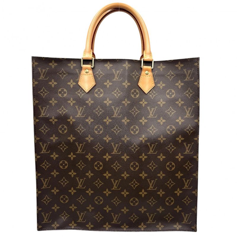 Louis Vuitton Tote Women's Monogram Sac Plat Handbag Business Bag Sac Plat Bag