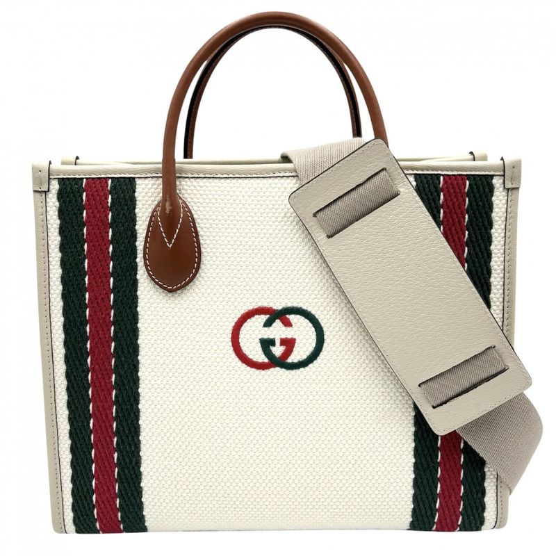 Gucci 2WAY Ladies Interlocking G Tote Bag Shoulder Bag Handbag Shoulder