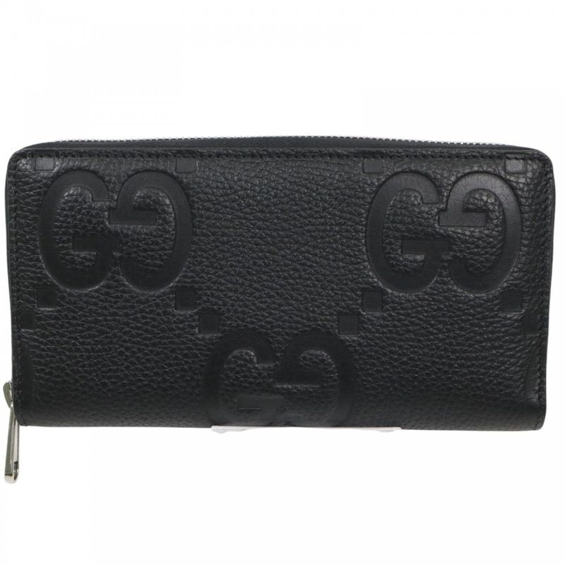 Gucci Long Wallet Men's Jumbo GG Zip Around Wallet Long Wallet Round Zipper