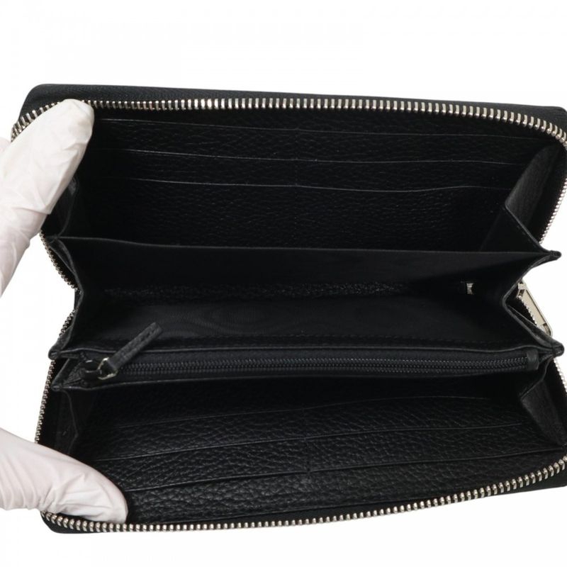 Gucci Long Wallet Men's Jumbo GG Zip Around Wallet Long Wallet Round Zipper