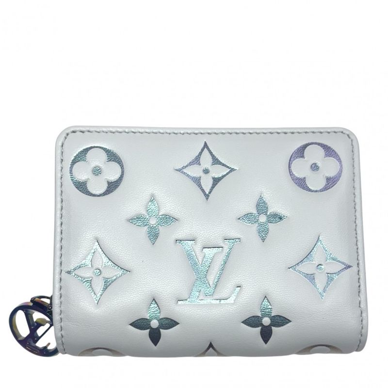 Louis Vuitton Bifold Wallet Women's Monogram Embossed Portefeuille Roux Compact