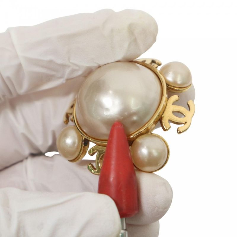 Chanel Earrings Ladies Coco Mark Coco Circle Accessories Vintage Chanel GP Faux