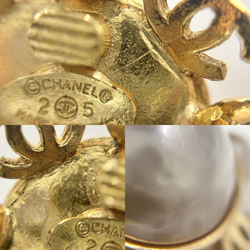 Chanel Earrings Ladies Coco Mark Coco Circle Accessories Vintage Chanel GP Faux