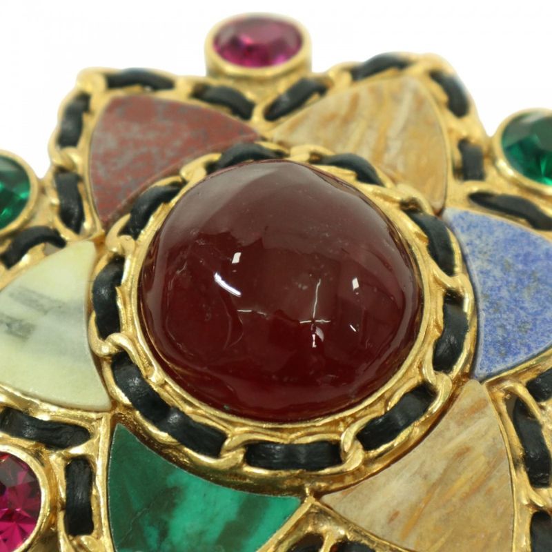 Chanel Brooch Ladies Gripore Stone Coco Mark Vintage Coco Accessory Chanel GP