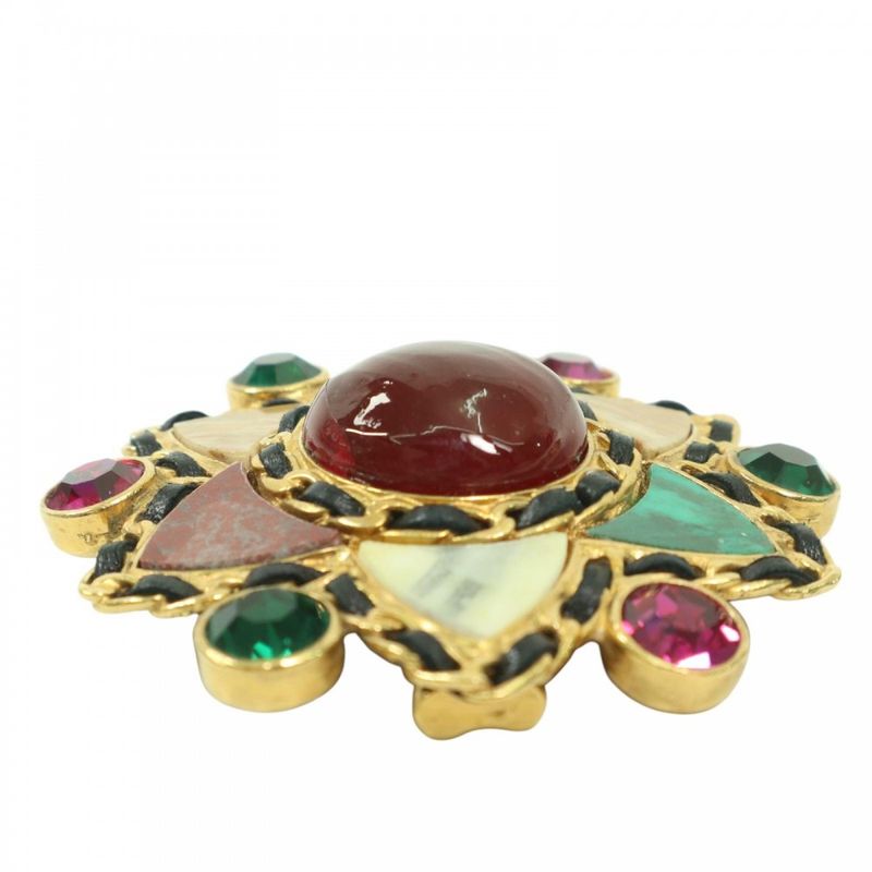 Chanel Brooch Ladies Gripore Stone Coco Mark Vintage Coco Accessory Chanel GP