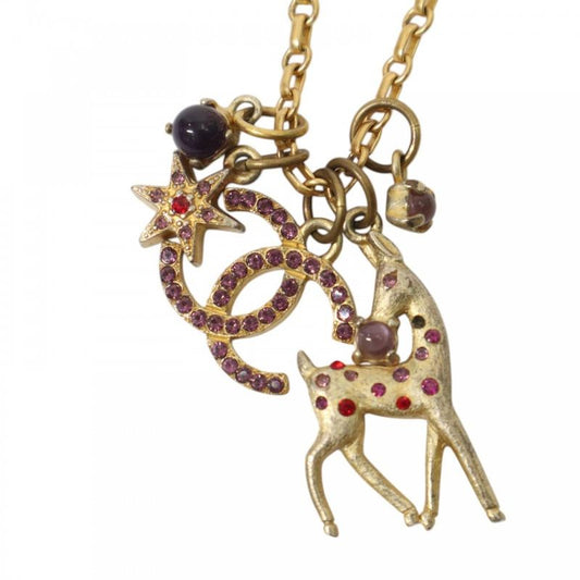 Chanel Necklace Ladies Coco Mark Bambi Vintage Accessories Long Necklace Chanel