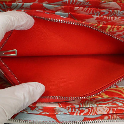 Hermes Long Wallet Women's AZAP LONG SILK IN WILD Long Wallet Round Zipper AZAP