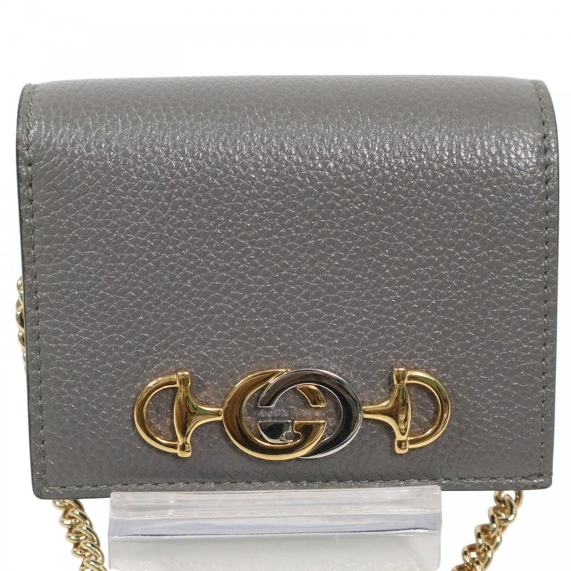 Gucci Bifold Wallet Unisex Zumi Chain Wallet Compact Wallet Gucci 570660