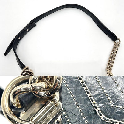Chanel Shoulder Bag Women's Studded Boy Chanel Coco Mark Coco Chain Shoulder