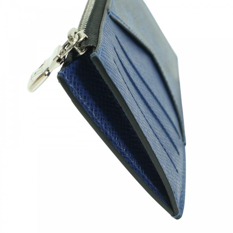 Louis Vuitton Men's Taiga Lama Coin Card Holder Coin Case Wallet Monogram Blue